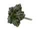 Sada 4ks keramická zelená úchytka s patinou ve tvaru květiny Amite - Ø 5*5*3 cm