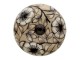 Sada 4ks keramická béžová úchytka s květy Liane - Ø 4*3 cm