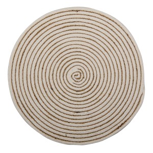 Kulaté pruhované jutové prostírání - Ø 40*1 cm 