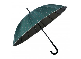 Zelený deštník s puntíky a mašličkami - Ø  60 cm