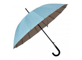 Světle modrý deštník s puntíky a mašličkami - Ø  60 cm