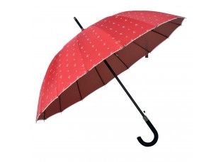Červený deštník s puntíky a mašličkami - Ø 60  cm