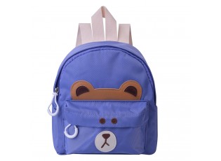 Dětský modrý batoh s medvídkem - 21*9*23 cm