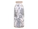 Keramická dekorační váza se šedými květy Melun - Ø 8*20cm