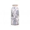 Keramická dekorační váza se šedými květy Melun -  Ø 8*20cm Materiál: keramikaBarva: krémová, šedomodrá