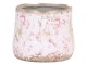 Keramický obal na květináč s růžovými kvítky Floral Cannes - Ø11*10cm