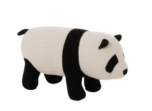 Bavlněná pletená dekorace Panda Oscar - 52*19*24cm