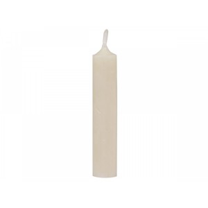 Krémová úzká krátká svíčka - Ø 2,1*11cm