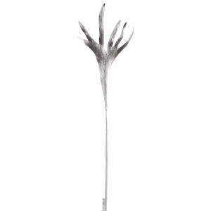 Dekorační stříbrná květina se třpytkami Horns - 26*90cm