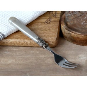 Dezertní vidlička antique champagne Linas - 17cm