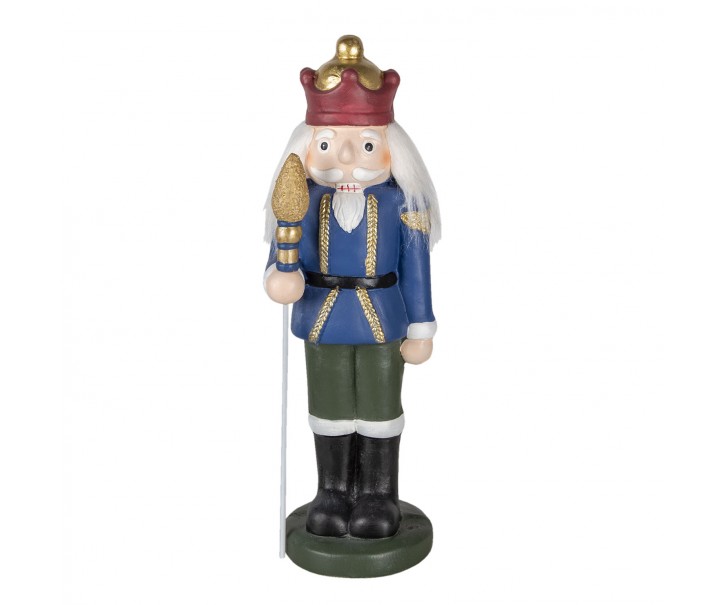 Vánoční dekorace soška Louskáček s holí - 16*15*50 cm