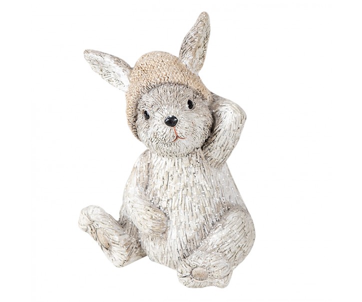 Dekorace králík s čepicí - 11*9*13 cm Clayre & Eef