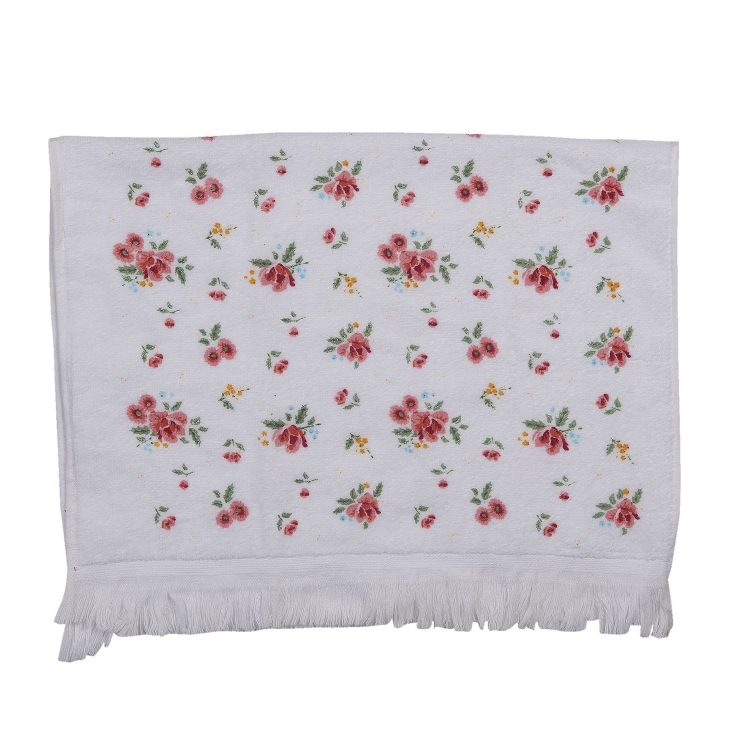 Kuchyňský froté ručník s květy Little Rose Collection - 40*66 cm Clayre & Eef
