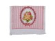 Kuchyňský froté ručník s růží a proužkem - 40*66 cm