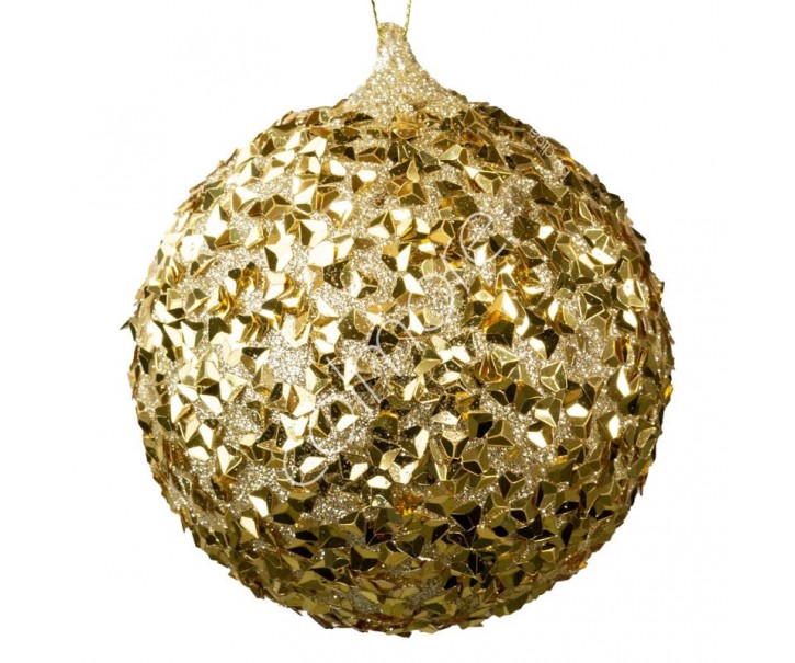 Set 4ks zlatá skleněná vánoční ozdoba Marien - Ø 10 cm