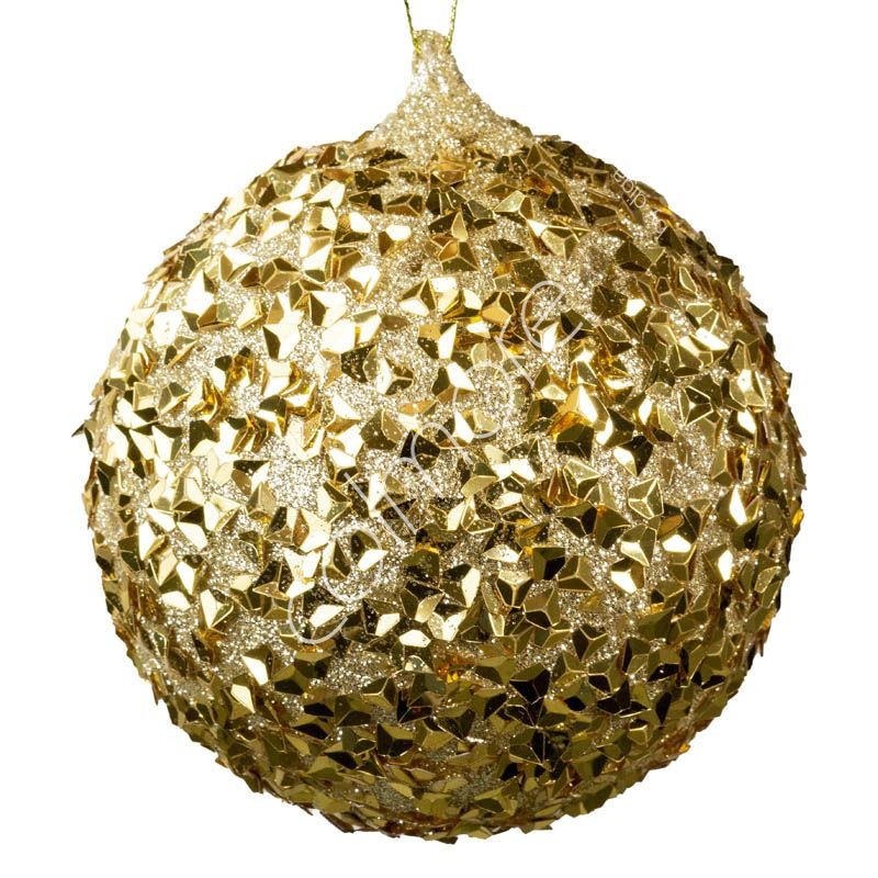 Set 4ks zlatá skleněná vánoční ozdoba Marien - Ø 10 cm Colmore by Diga