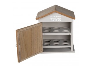 Dřevěná skříň na vajíčka se slepicí - 19*13*23 cm
