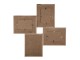 Dřevěný krémovo-hnědý fotorámeček s patinu na 4 fotofrafie - 54*2*54 cm