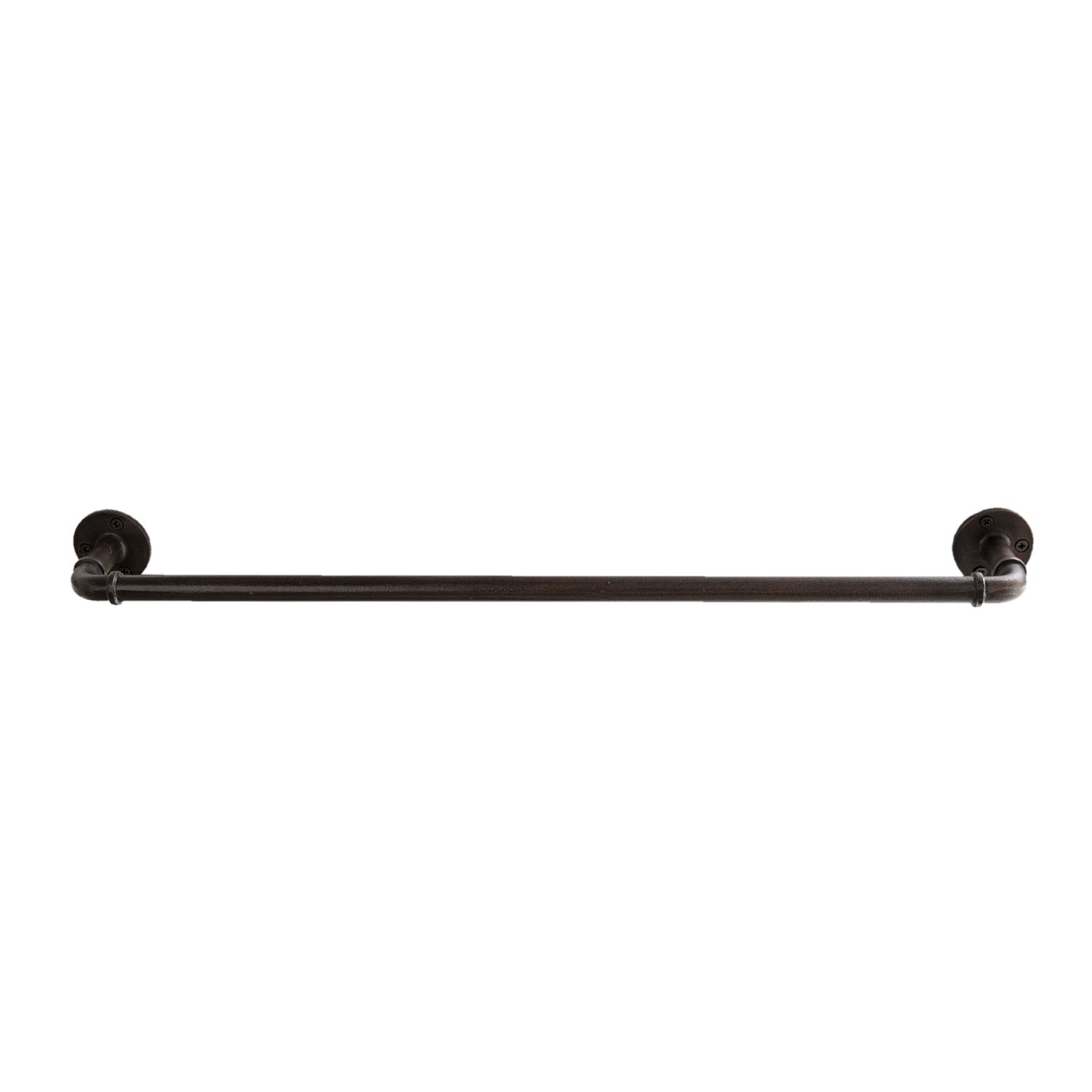 Hnědý nástěnný kovový věšák na ručníky s patinou Neve - 62*8*5 cm