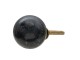 Kameninová kulatá úchytka v černé barvě s patinou - Ø 3 cm