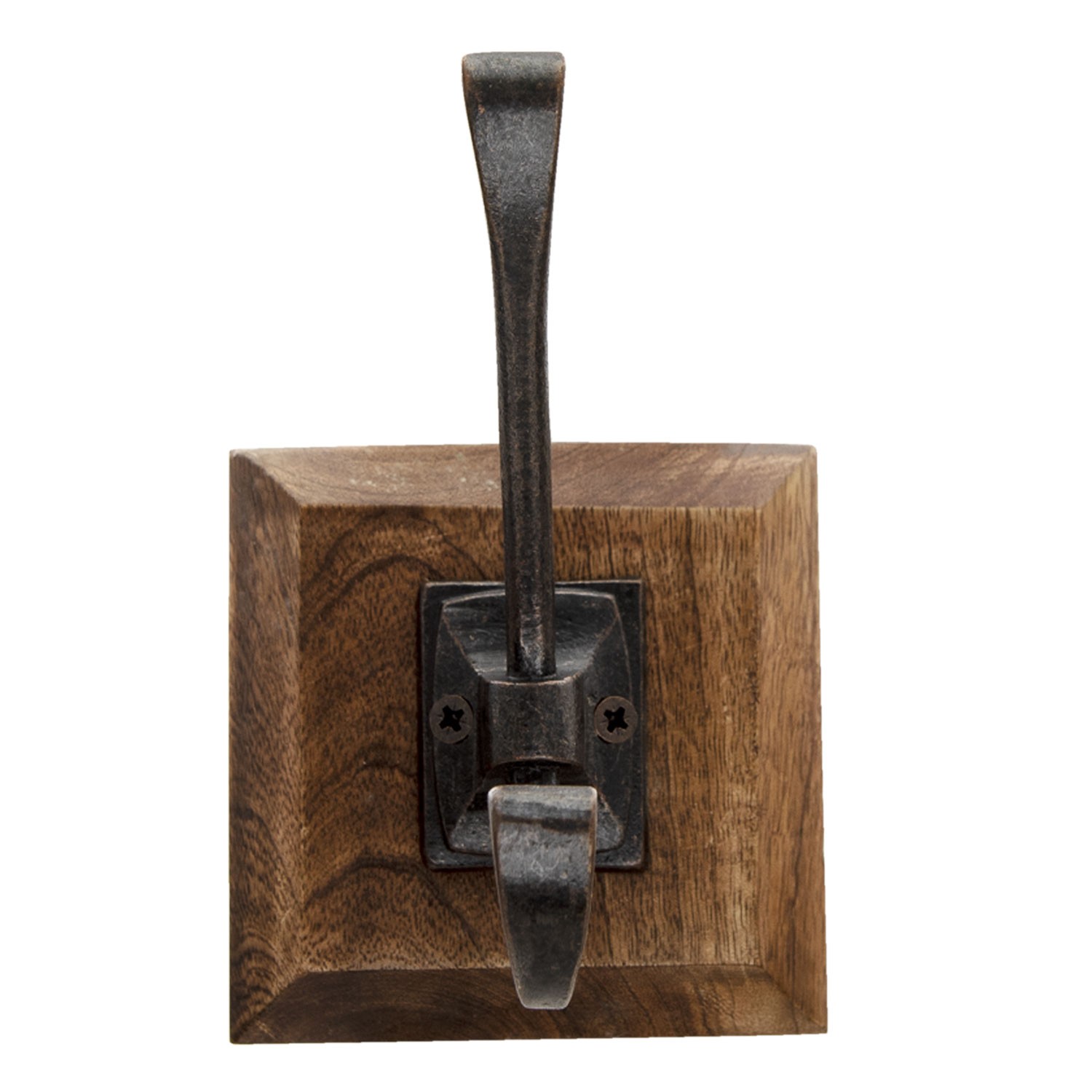 Dřevěný hnědý nástěnný háček Lane - 10*11*16 cm Clayre & Eef
