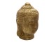 Zlatá keramická dekorace hlava Buddhy - 14*14*23 cm