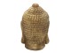 Zlatá keramická dekorace hlava Buddhy - 14*14*23 cm