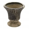 Keramický šedý květináč v antickém stylu Declan - Ø 13*13 cm