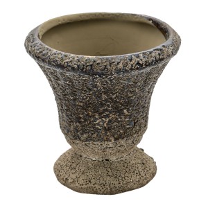 Keramický šedý květináč v antickém stylu Declan - Ø 9*9 cm