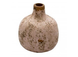 Růžová keramická váza s patinou Gail - Ø 9*9 cm