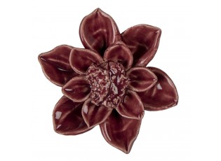 Keramická úchytka květina bordová - Ø 8*4 cm