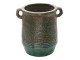 Zelný keramický květináč/váza s uchy Aylin - Ø 16*19 cm