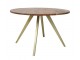 Kulatý jídelní stůl s dřevěnou deskou z akáciového dřeva Mimoso - Ø 120*75 cm