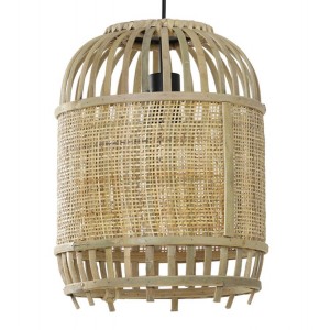 Přírodní bambusové světlo Alifia s výpletem - Ø 28*38cm / E27