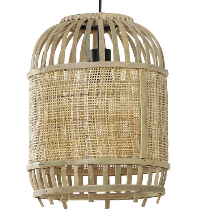 Přírodní bambusové světlo Alifia s výpletem - Ø 28*38cm / E27