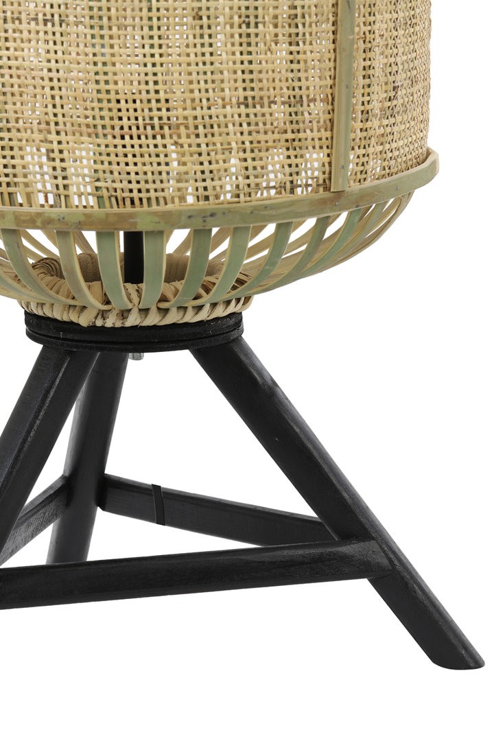 Přírodní bambusová lampa Alifia na nožkách s výpletem - Ø 37*60cm / E27