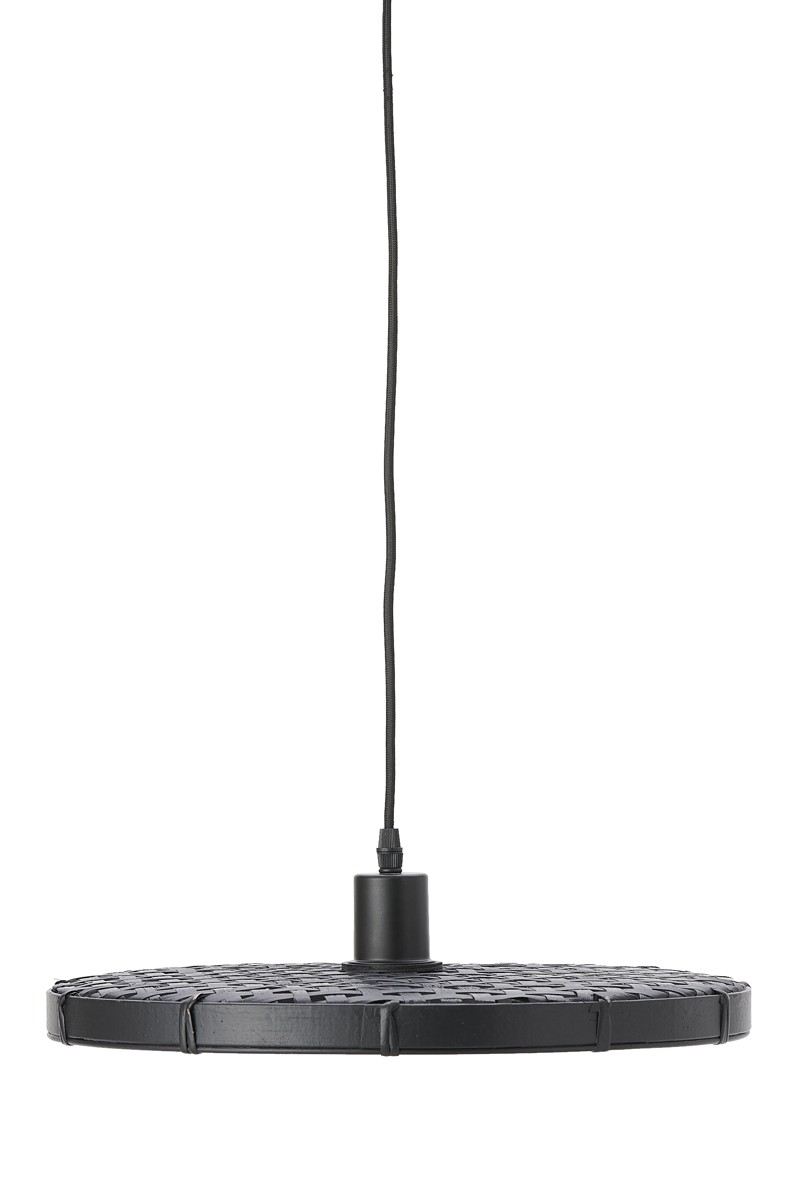 Černé ratanové světlo Paloma s výpletem - Ø 40*3cm / E27