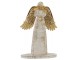 Dřevěný anděl  se zlatými křídly - 28*28*2cm