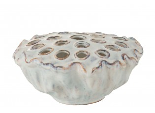 Keramická dekorace v designu mořské sasanky Anemone - ∅ 26,5*12 cm
