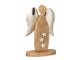 Dřevěný anděl s kovovými křídly - 15*6*26cm