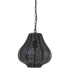 Černé závěsné kovové světlo Micha - Ø27*33cm
