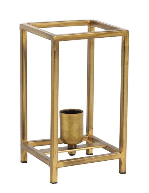 Zlatá antik kovová lampa Marley - 14*14*25cm / E27