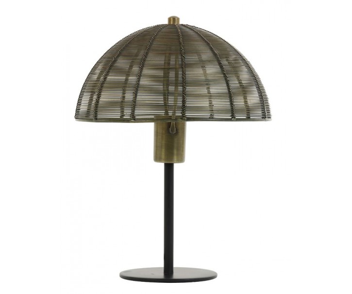 Bronzová antik kovová lampa Klobu - Ø25*33cm / E27