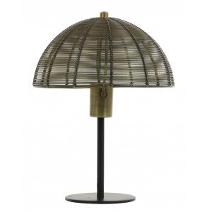Bronzová antik kovová lampa Klobu - Ø25*33cm / E27