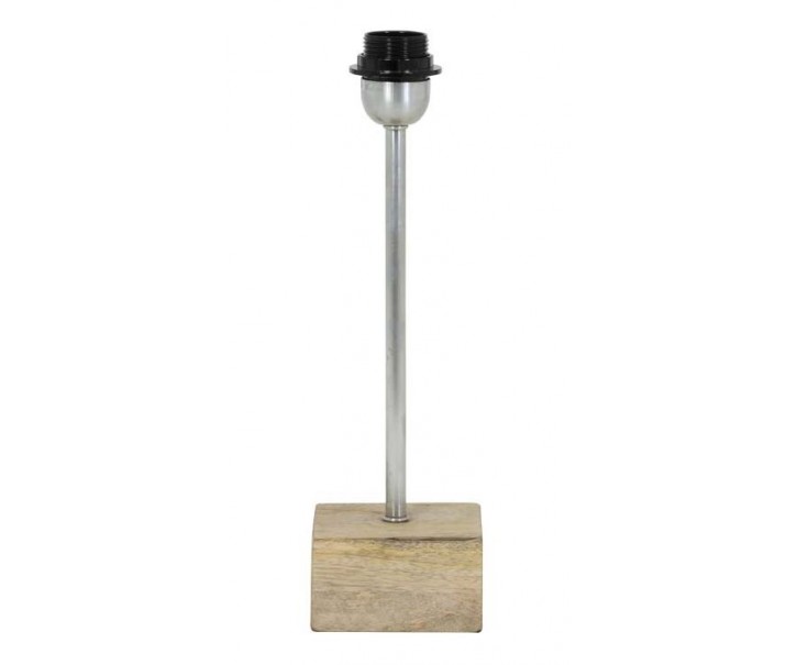 Stříbrná kovová základna ke stolní lampě Ternate - 10*10*27 cm / E27
