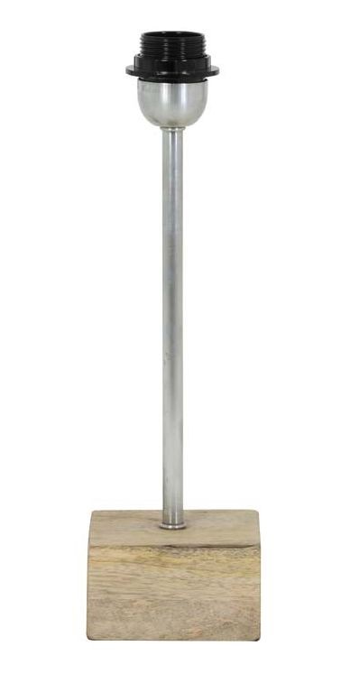 Stříbrná kovová základna ke stolní lampě Ternate - 10*10*27 cm / E27