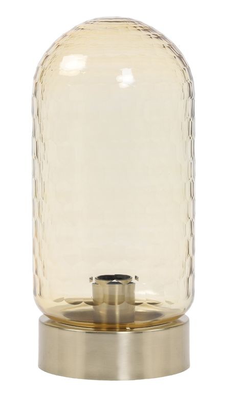 Jantarovo-bronzová kovová stolní lampa Domani - Ø15*33cm / E27