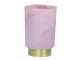Růžová skleněná stolní lampa Marble Led - Ø10*27cm 