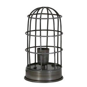 Šedá kovová stolní lampa Carandira - Ø14*25cm / E27