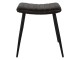 Černá stolička s koženým sedákem - 43*38*47 cm